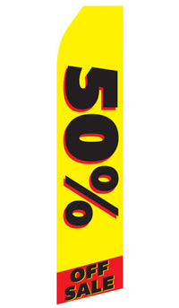 50% Off Sale econo feather flag, 16 ft, single-sided