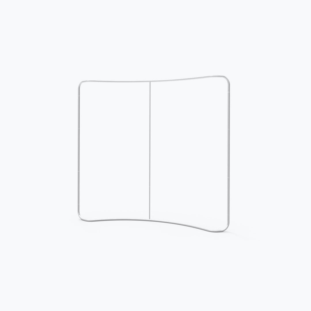 8ft curved tension fabric display frame, aluminum tube hardware only