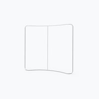 8ft curved tension fabric display frame, aluminum tube hardware only