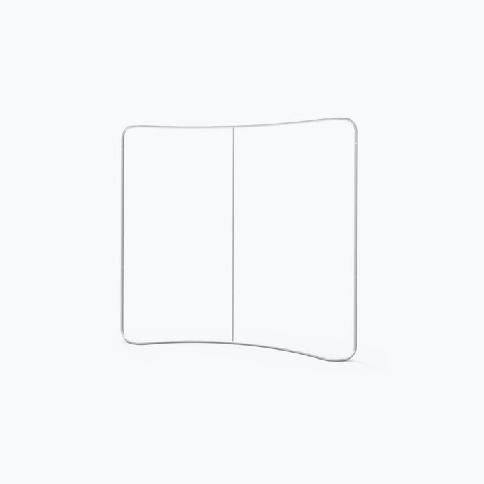 8ft curved tension fabric display frame, aluminum tube hardware only