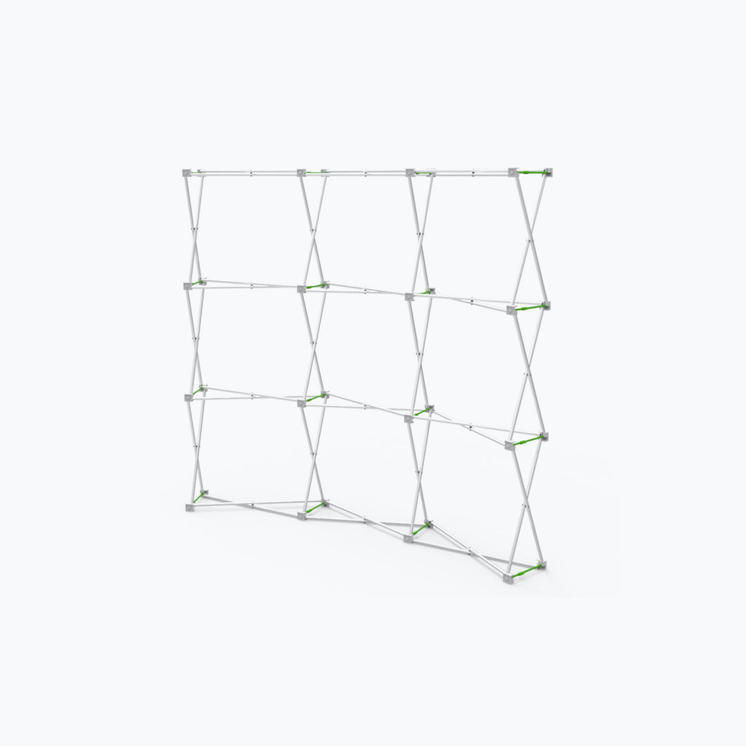8ft curved Velcro fabric pop up display frame, hardware only with no graphic