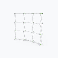 8ft curved Velcro fabric pop up display frame, hardware only with no graphic