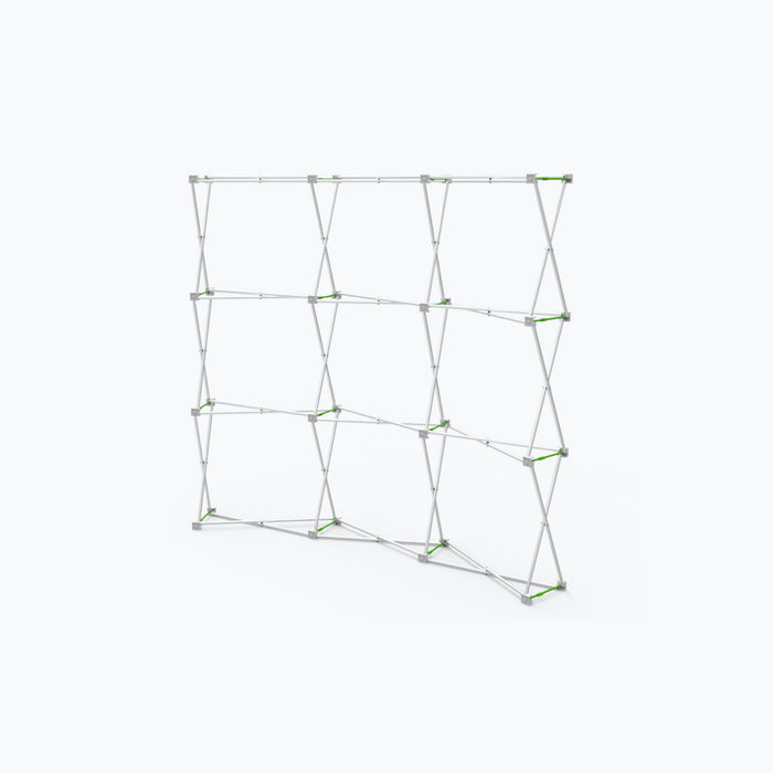 8ft curved Velcro fabric pop up display frame, hardware only with no graphic