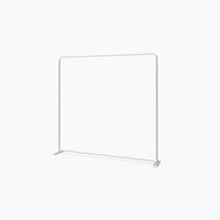 8ft straight tension fabric display frame with aluminum feet, hardware only