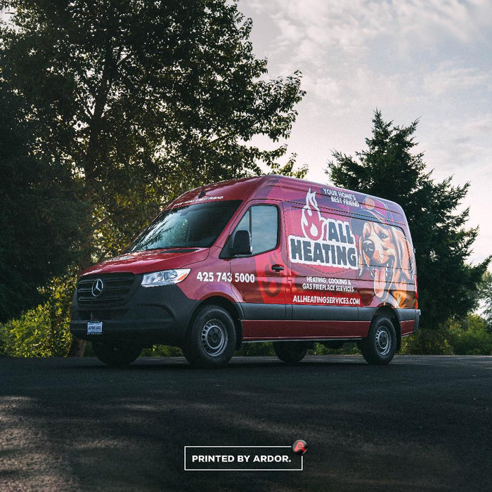 All Heating Van Wrap by Ardor Printing, Snohomish, WA