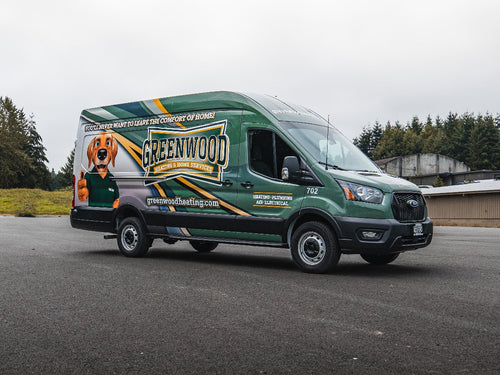 Greenwood Heating Ford Transit van wrap by Ardor Printing