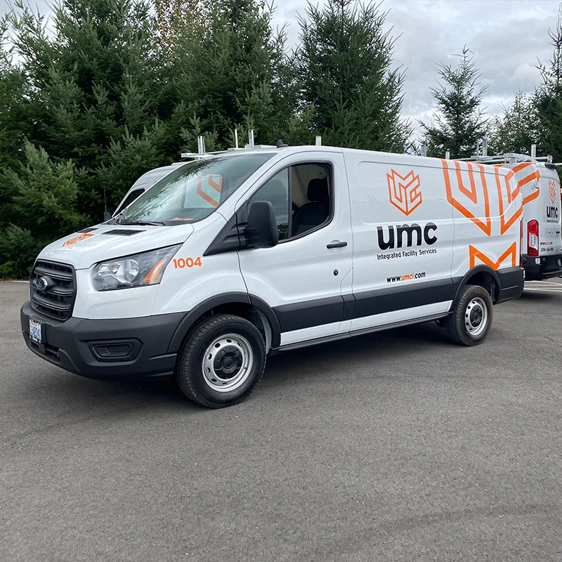 Vinyl lettering and vehicle branding we did for UMC in Mukilteo, WA