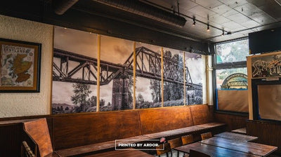 Acrylic photo wall panels in a restaurant by Ardor Printing