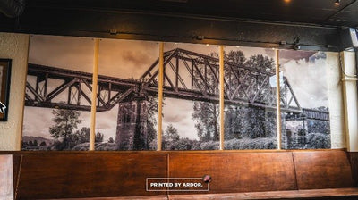 Acrylic photo wall panels in a restaurant by Ardor Printing, view 2