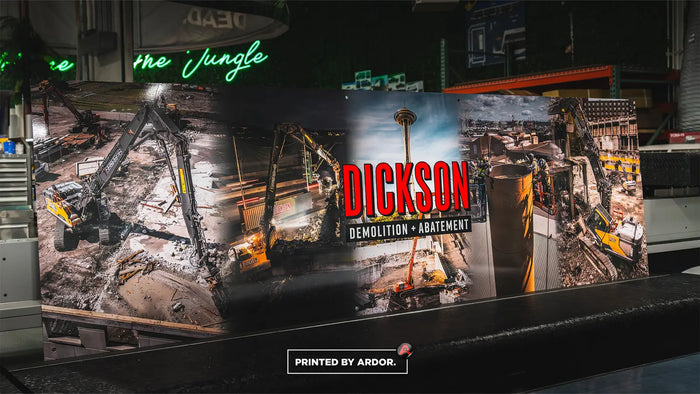 Large acrylic wall print for Dickson Demolition