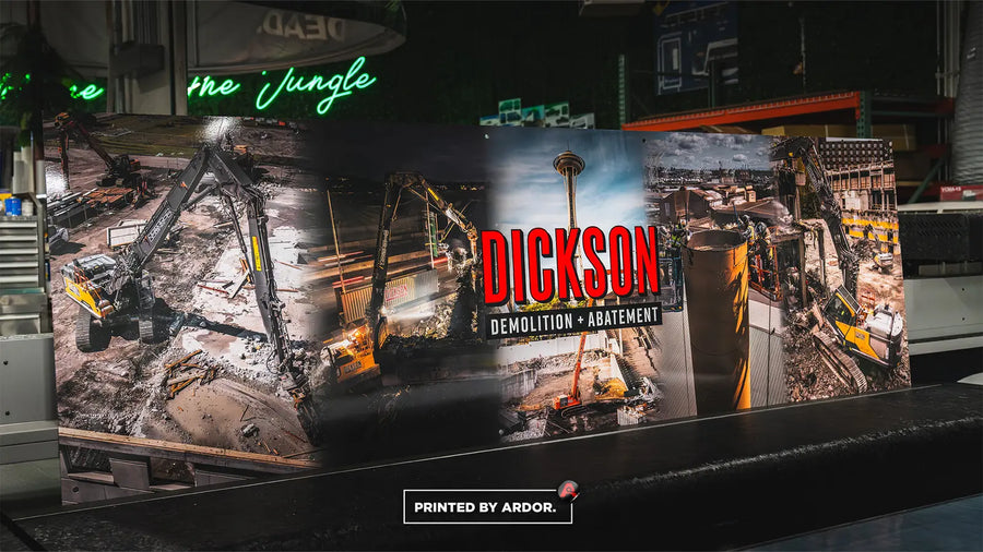 Large acrylic wall print for Dickson Demolition
