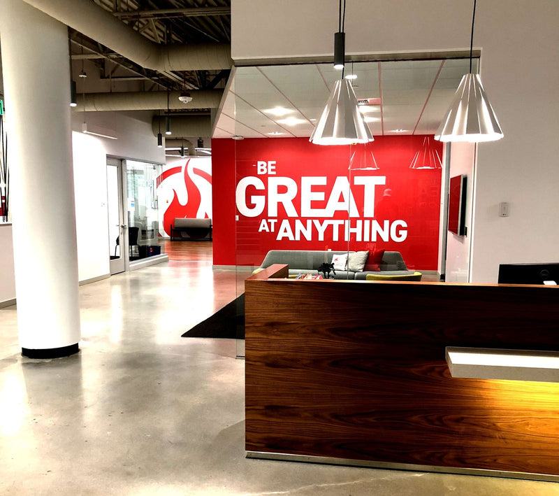 Aduro office wall graphics in Redmond by Ardor Printing
