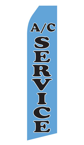 Air Conditioning Service econo feather flag, 16 ft, single-sided, design 0036