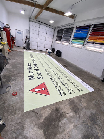 Amazon delivery station vinyl banners by Ardor Printing, view 2