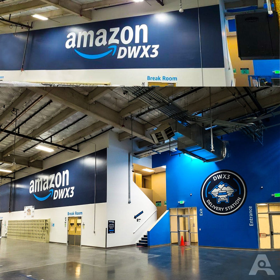 Amazon DWX3 wall graphics in Seattle by Ardor Printing