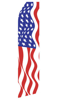 American Flag econo feather flag, 16 ft, single-sided, design 0501