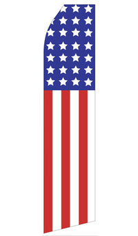 American Flag econo feather flag, 16 ft, single-sided, design 0502