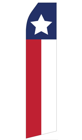 American Flag econo feather flag, 16 ft, single-sided, design 0507