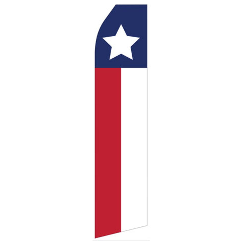 American Flag econo feather flag, 16 ft, single-sided, design 0507