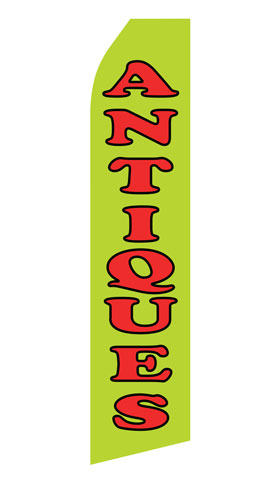 Antiques econo feather flag, 16 ft, single-sided