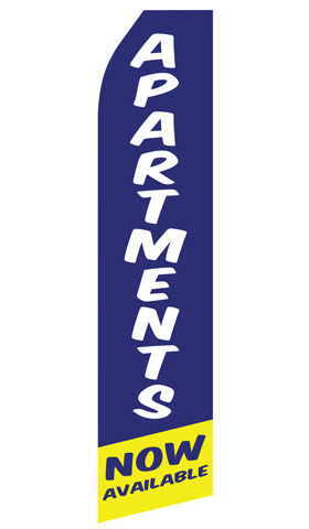 Apartments Now Available econo feather flag, 16 ft, single-sided