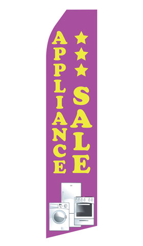 Appliance Sale econo feather flag, 16 ft, single-sided, design 0104