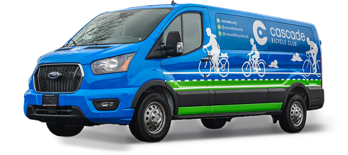 Cascade Bicycle Club Ford Transit van wrap by Ardor Printing