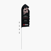 Econo feather flag assembly: slide the flag sleeve down over the pole