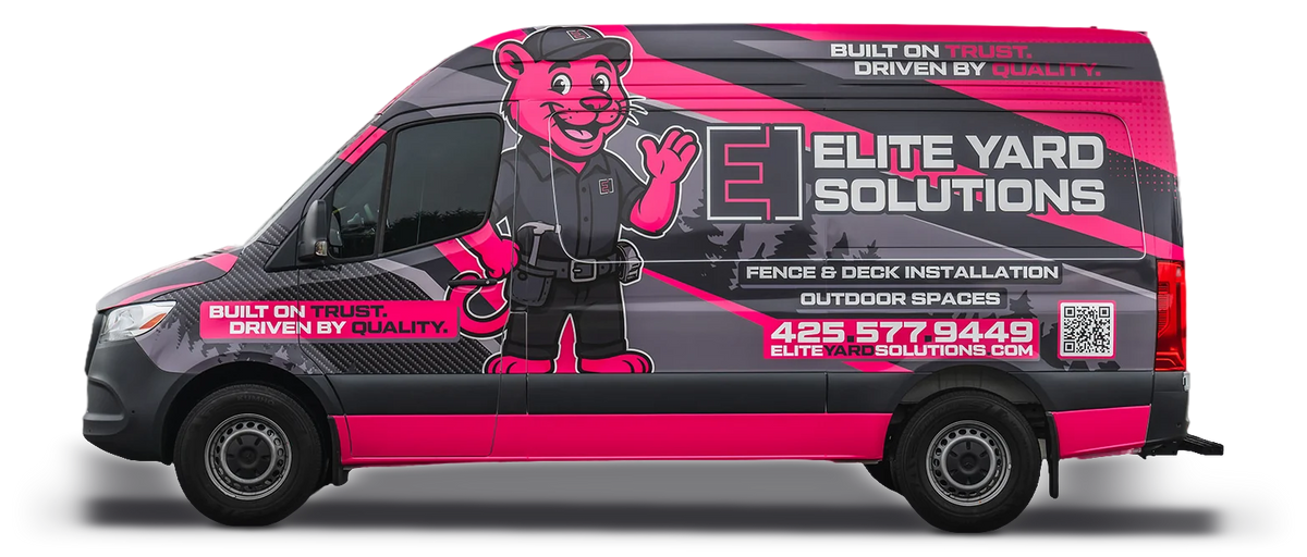 Elite Yard Solutions Mercedes Sprinter van wrap, side view, designed and printed by Ardor Printing