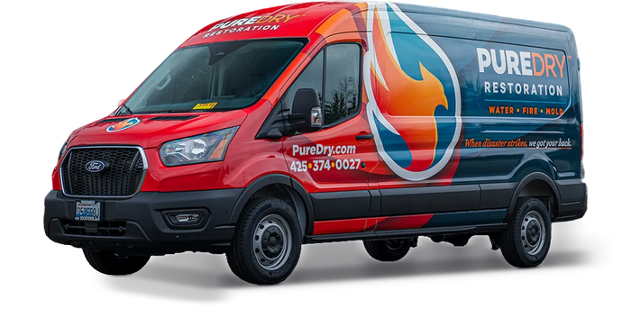 PureDry Restoration Ford Transit van wrap by Ardor Printing