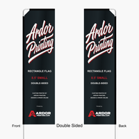 8.5 ft rectangle flag, double sided: front and back both read correctly