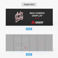20ft SEG display, single sided: printed front and back view, Ardor Printing branding