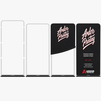 48 x 90 in tension fabric stand frame, then the fabric graphic pulled over the frame, Ardor Printing branding