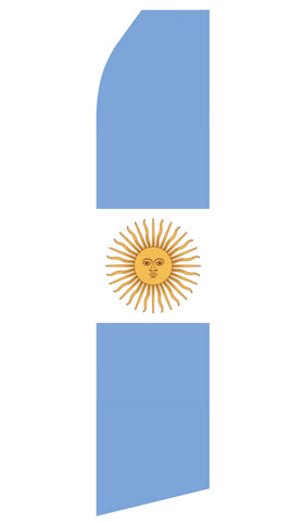 Argentina Flag econo feather flag, 16 ft, single-sided