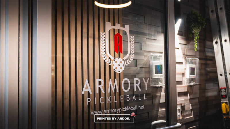 Armory Pickleball club wall graphics by Ardor Printing