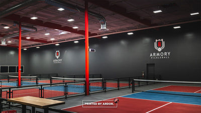 Armory Pickleball club wall graphics by Ardor Printing, view 2
