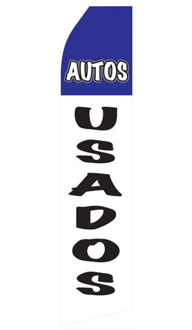 Auto Usados econo feather flag, 16 ft, single-sided