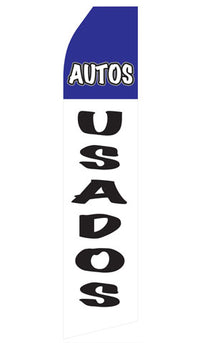 Auto Usados econo feather flag, 16 ft, single-sided