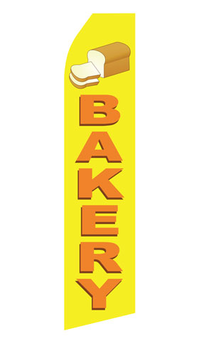 Bakery econo feather flag, 16 ft, single-sided