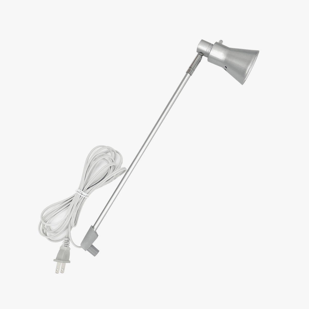 LED light for retractable banner stands with clamp arm and plug-in power cord