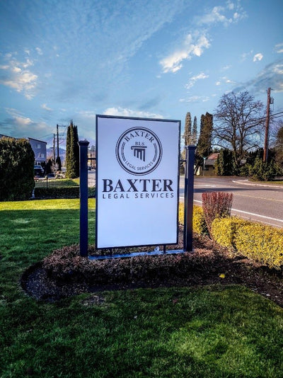 Baxter monument sign by Ardor Printing
