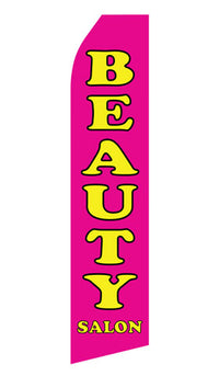 Beauty Salon econo feather flag, 16 ft, single-sided, design 0109