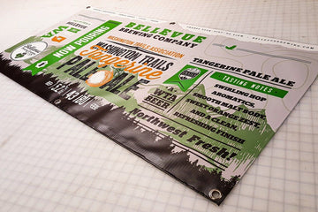 Custom vinyl banner with grommets