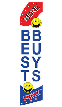 Best Buys Here econo feather flag, 16 ft, single-sided, design 1505