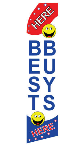 Best Buys Here econo feather flag, 16 ft, single-sided, design 1505