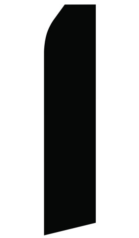 Black econo feather flag, 16 ft, single-sided