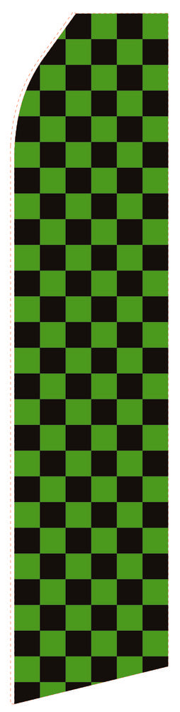 Black Green econo feather flag, 16 ft, single-sided