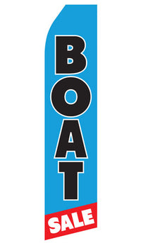 Boat Sale econo feather flag, 16 ft, single-sided