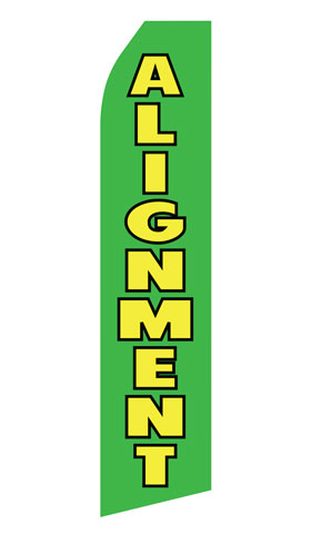 Body Shop Alignment Service econo feather flag, 16 ft, single-sided, design 0035