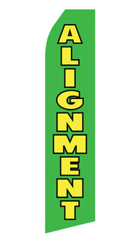 Body Shop Alignment Service econo feather flag, 16 ft, single-sided, design 0035